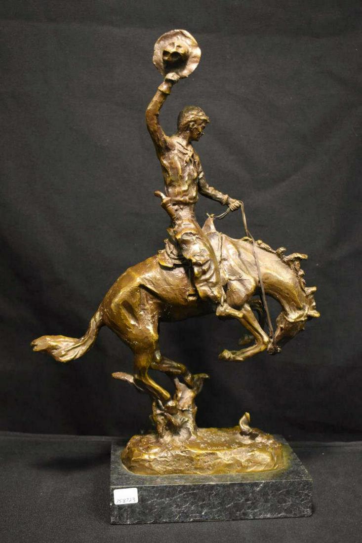 Carl Kauba Bronze "Rodeo Rider" On Marble (1 of 5)