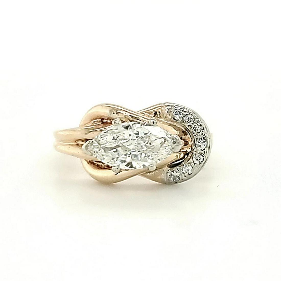 14kt yellow gold marquise diamond ring (1 of 6)