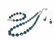 299: Blue crystal necklace & ears Swarovski - 3