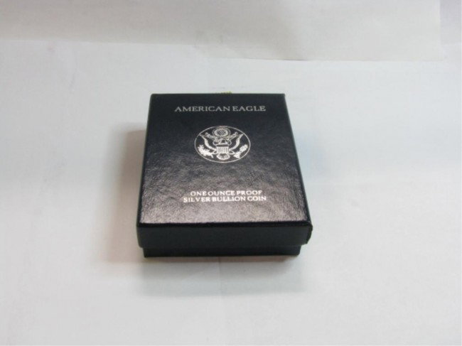 1995 Silver American Eagle Silver Proof Dollar: 1995 Silver American Eagle Silver Proof Dollar Box & Papers