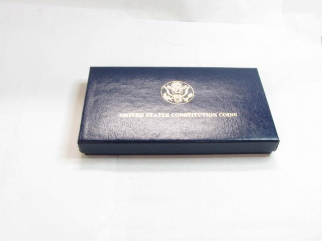 1987 Constitution 2-Coin Proof Set: 1987 Constitution 2-Coin Proof Set $5 .24 AGW, Silver Dollar .76 ASW
