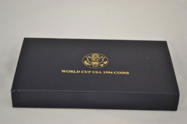 1994 World Cup 3-Coin Proof Set: 1994 World Cup 3-Coin Proof Set $5 .24 AGW, Silver Dollar .76 ASW .50