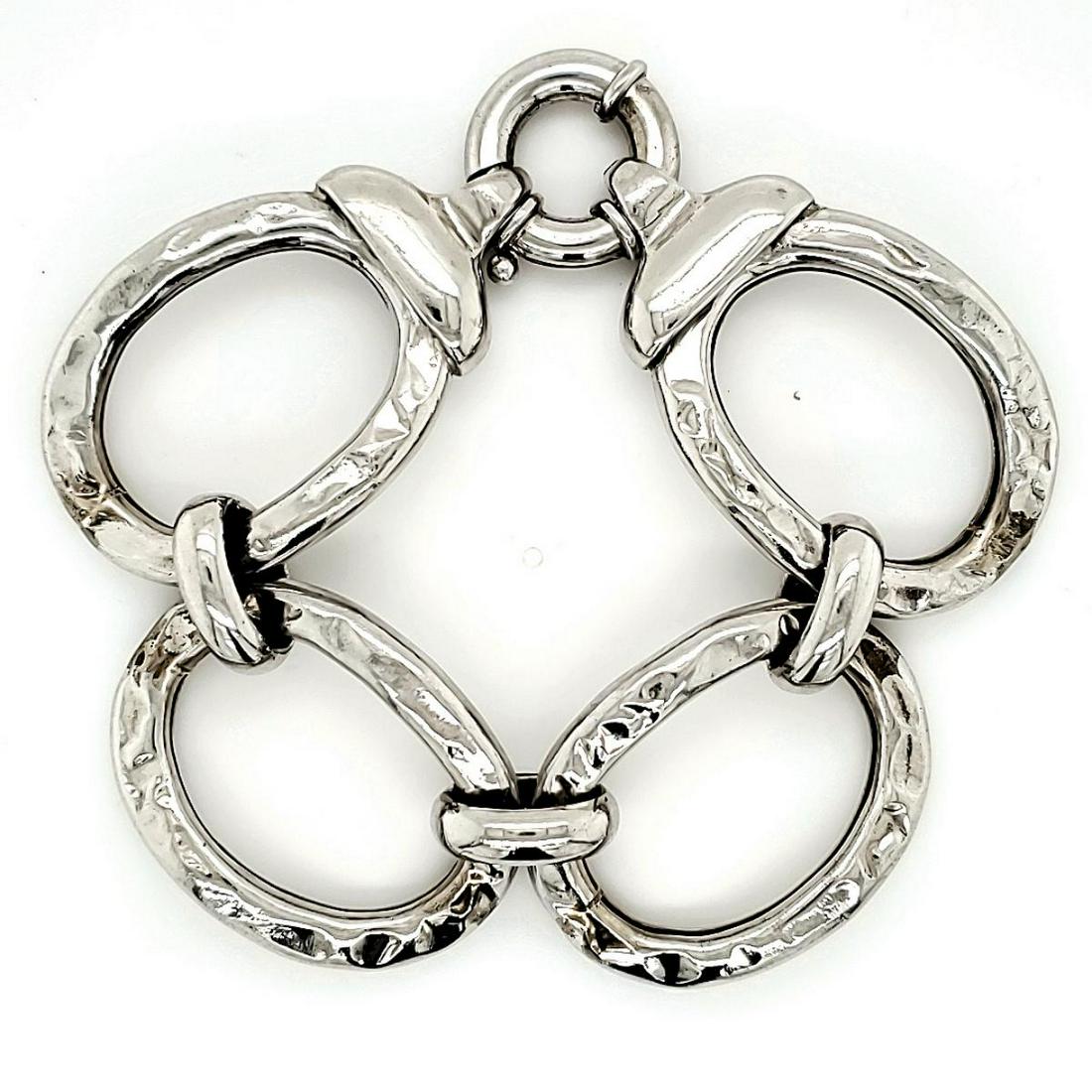 Sterling silver oval link bracelet (1 of 3)