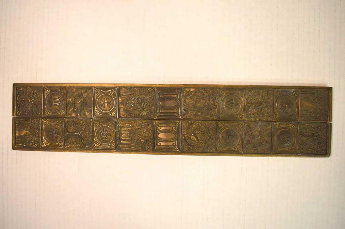 Pair Of Tiffany Studios Bronze Blotter Ends (1 of 7)