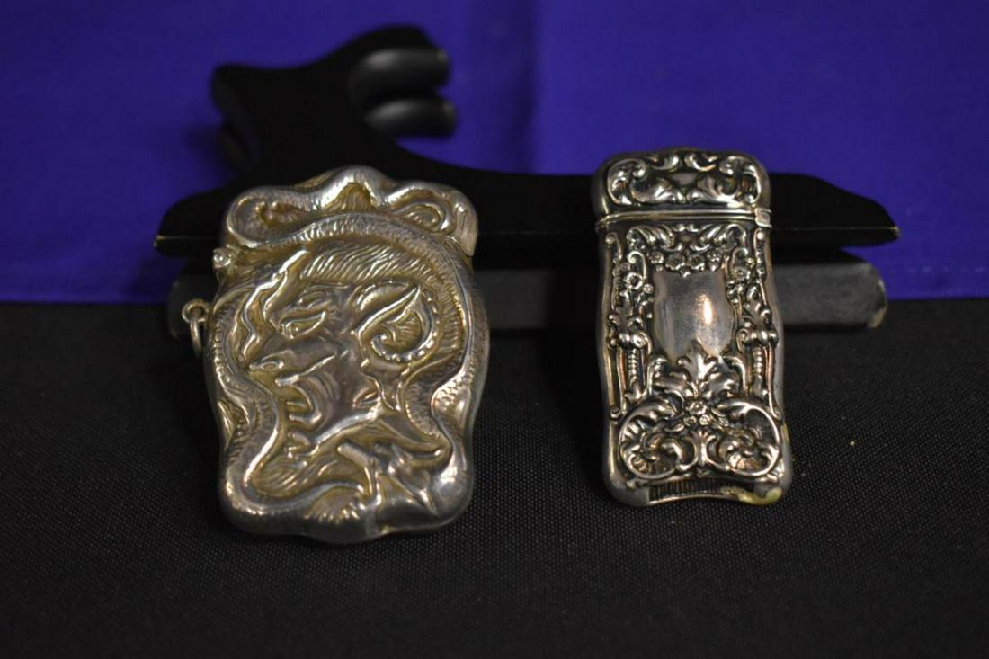 Pair Of 925 Sterling Silver Match Safes (1 of 3)
