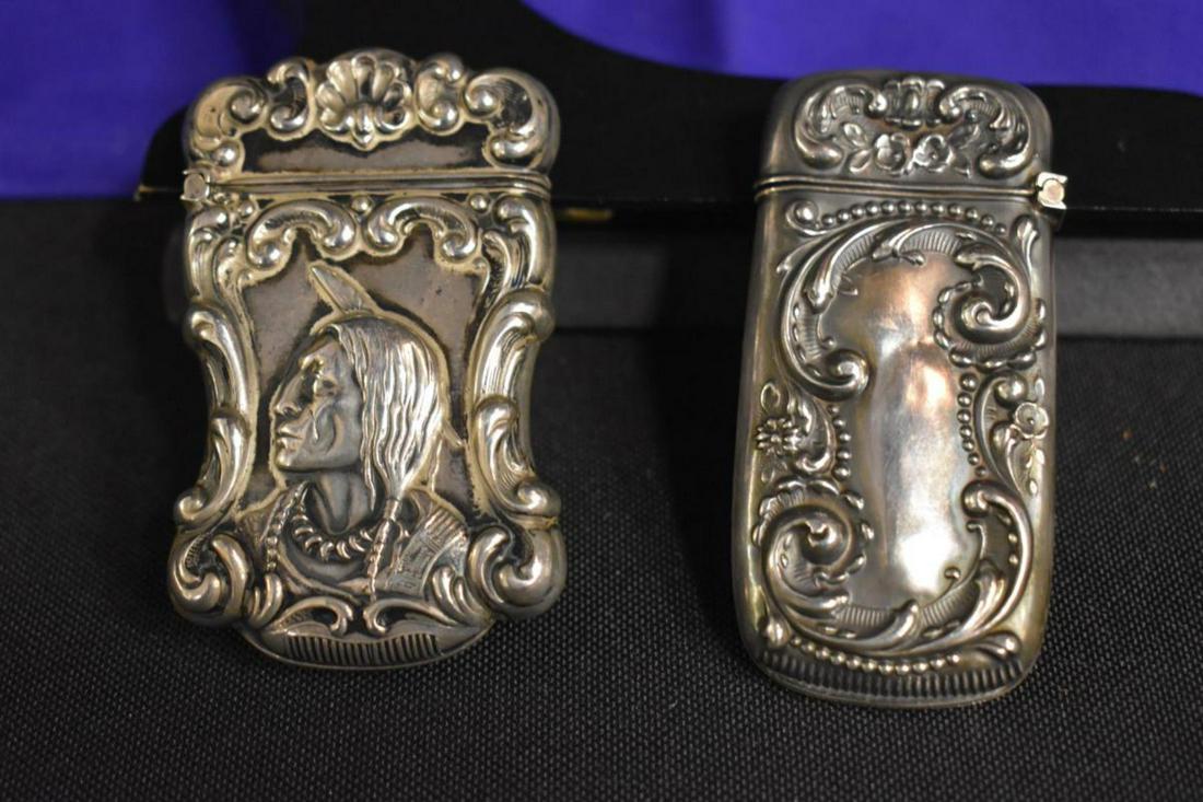 Pair Of 925 Sterling Silver Match Safes (1 of 2)