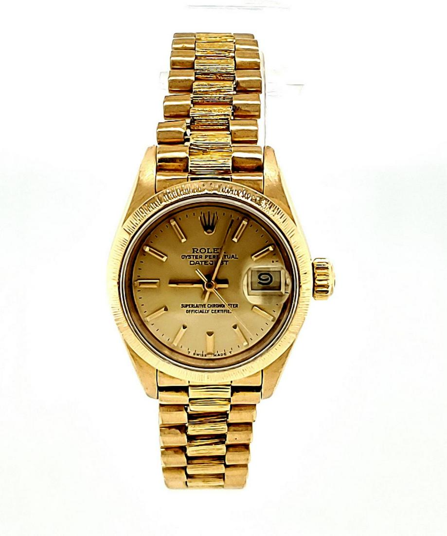 Ladies 18kt yellow gold Rolex President watch (1 of 8)