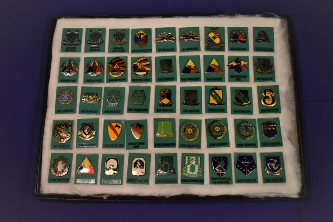 Lot of 45 Military Tank & Armored  Insignia Pins (1 of 7)