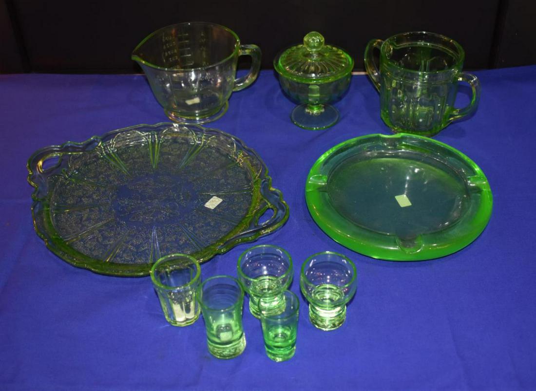 Group Of Green Depression Glass Collectibles (1 of 5)