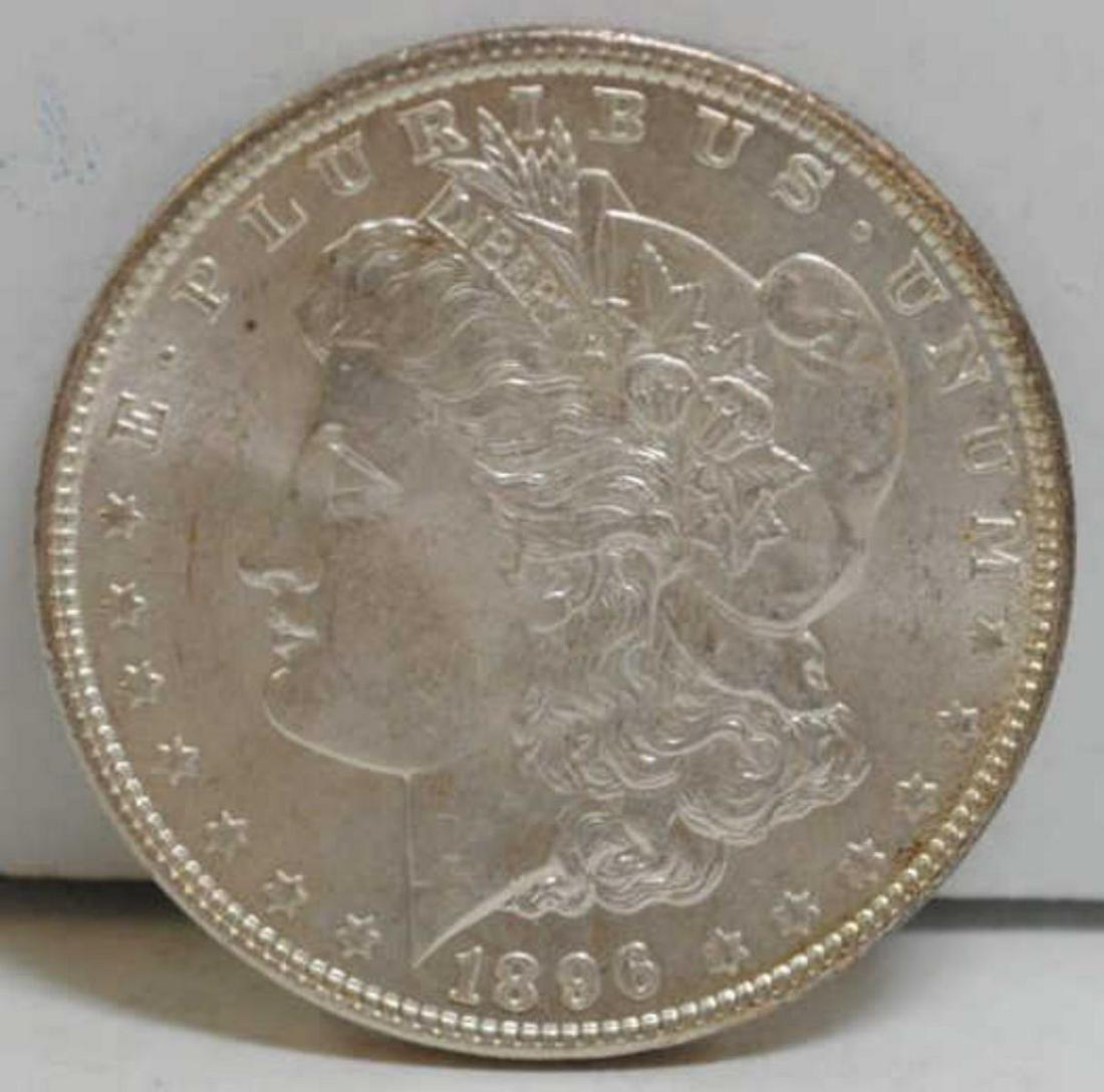 1896 Morgan Silver Dollar Bu-63 (1 of 2)