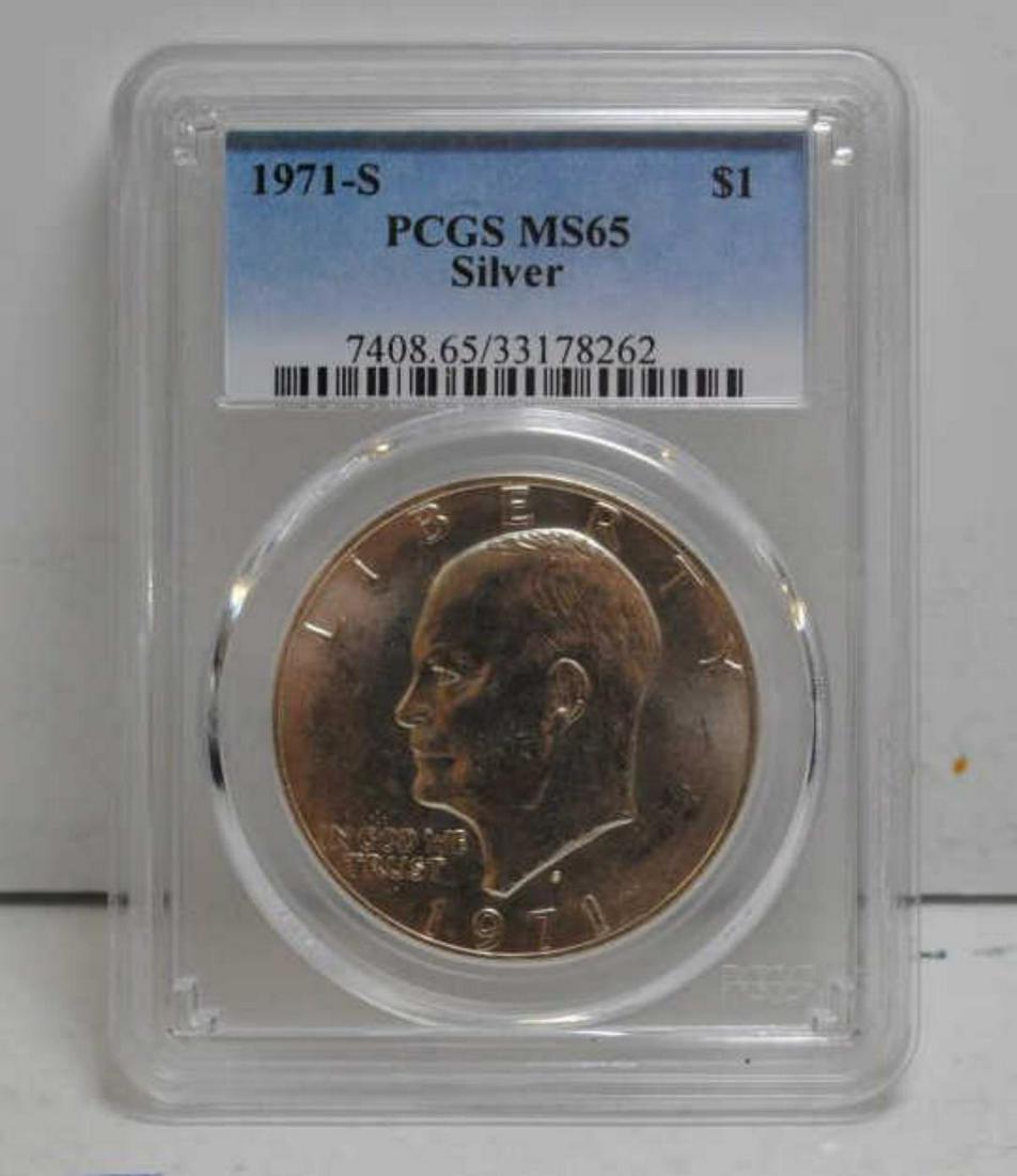 1971-S Eisenhower Dollar Silver PCGS MS65 (1 of 3)