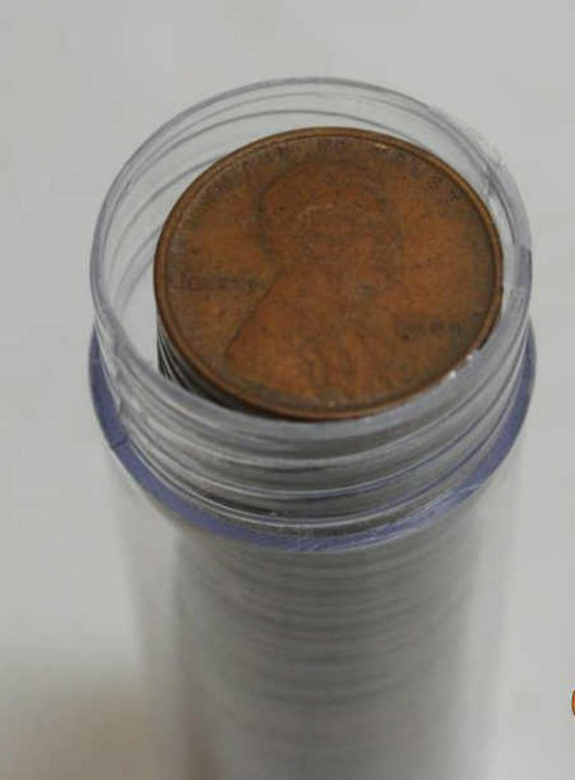 Tube of (50) 1909 Lincoln What Cents: Tube of (50) 1909 Lincoln What Cents. Contains several VDB's