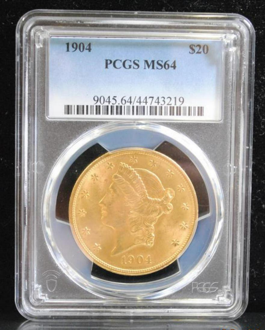 1904 $20 Liberty PCGS MS64 (1 of 3)