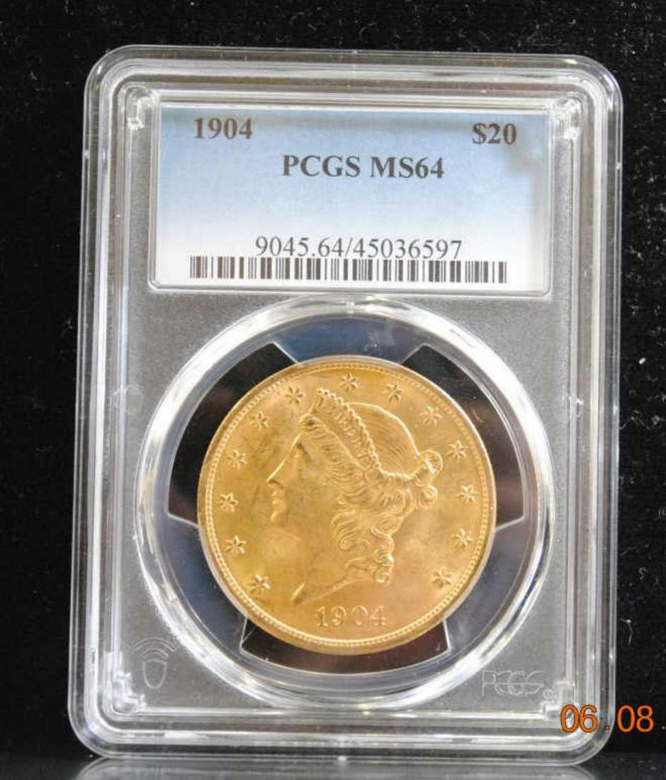1904 $20 Liberty PCGS MS64 (1 of 3)