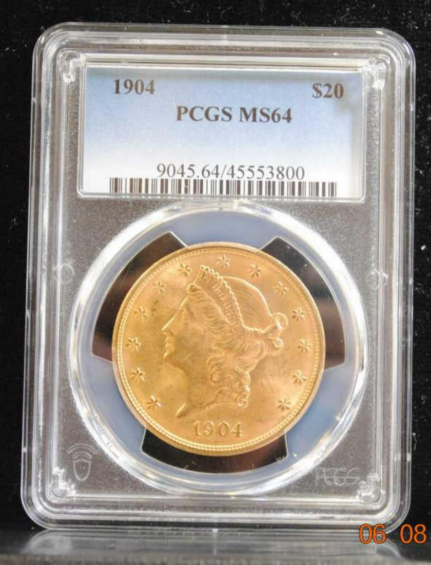 1904 $20 Liberty PCGS MS64 (1 of 3)