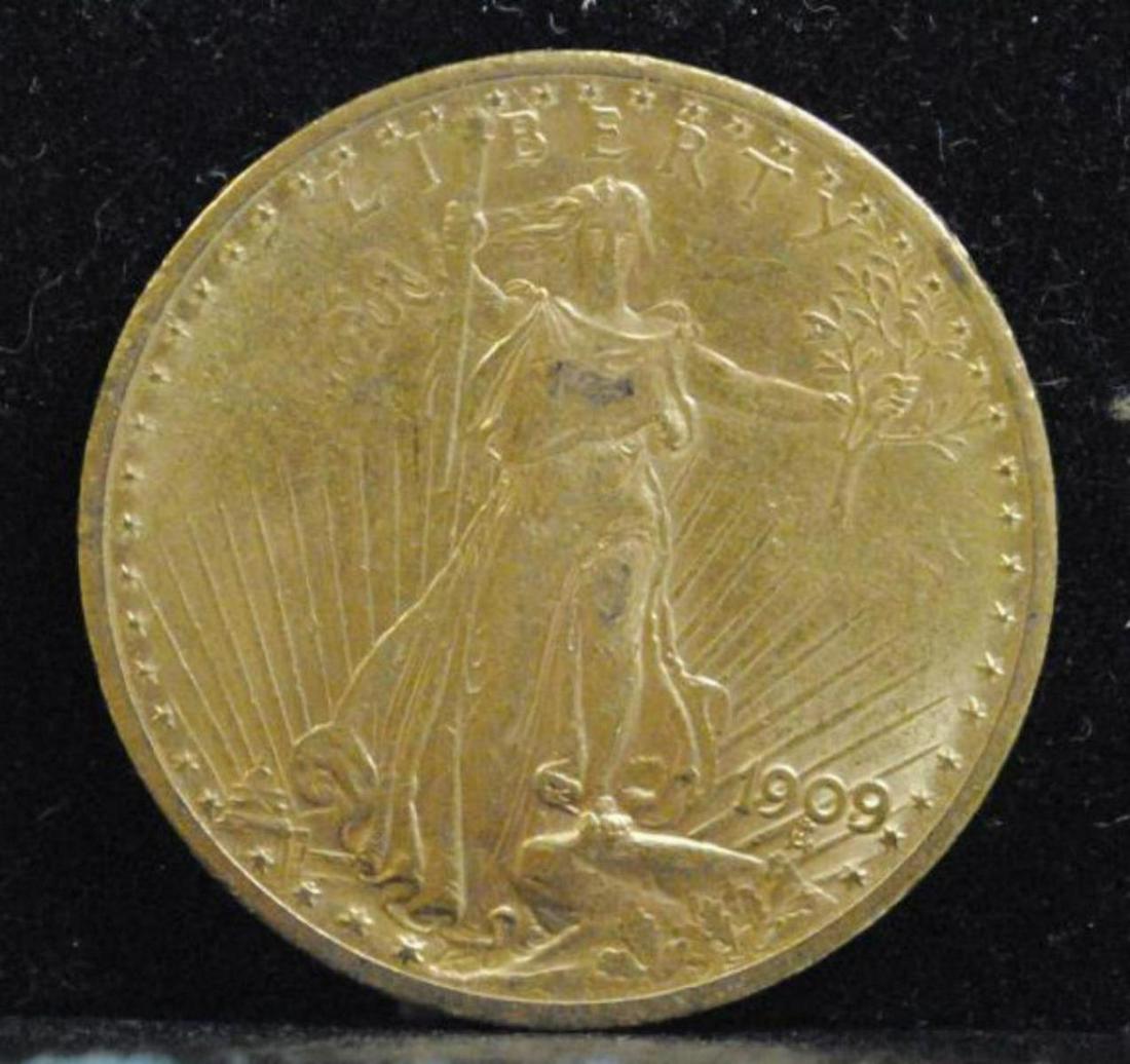 1909 $20 Saint Gaudens AU: 1909 $20 Saint Gaudens AU