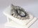 28: Platinum diamond & sapphire brooch - 2