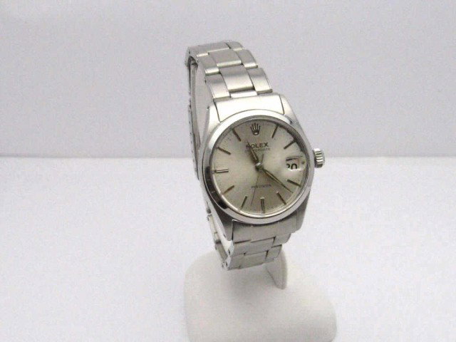 Vintage #6466 Rolex Stainless Watch: Vintage stainless Rolex Precision watch #6466 silver stick dial and calendar,29mm case with manual movement and just been serviced.