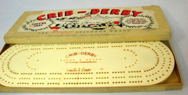 Vintage Lot: Meerschaum Pipe, Rhinestone Hat Pin: Vintage Meerschaum pipe with amber and silver, a rhinestone hat pin 9" long, a vintage cribbage game and an old cartoon medal.