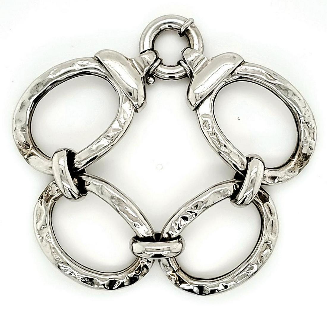 Sterling silver oval link bracelet (1 of 3)