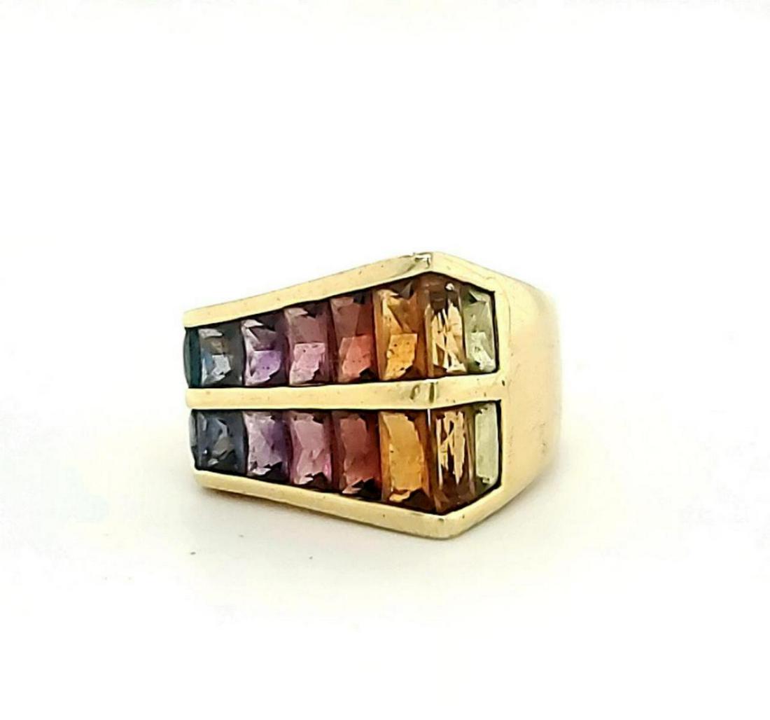 18kt yellow gold rainbow fashion ring (1 of 7)