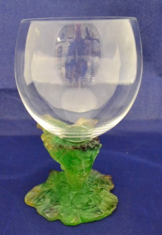 Daum Art Glass wine glass