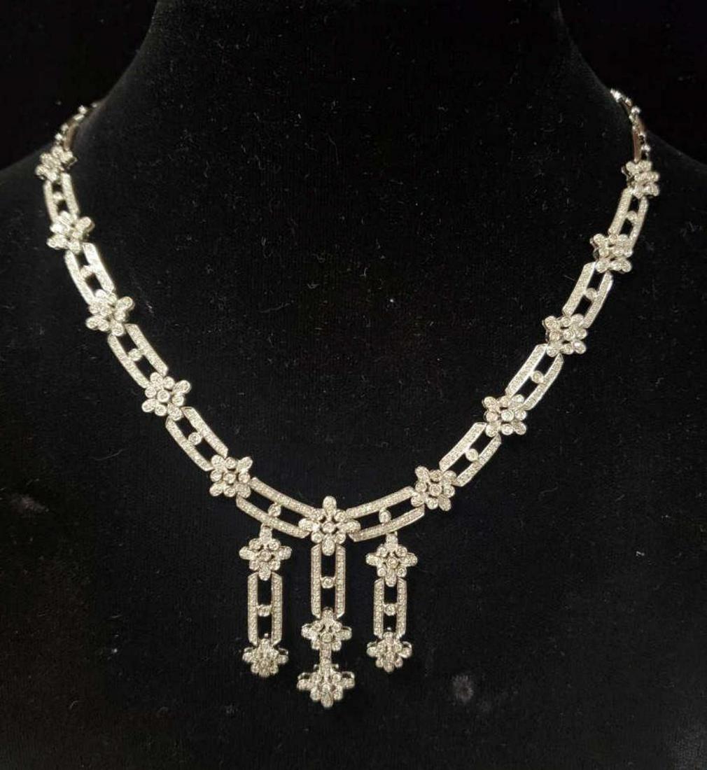 14kt white gold diamond necklace (1 of 5)