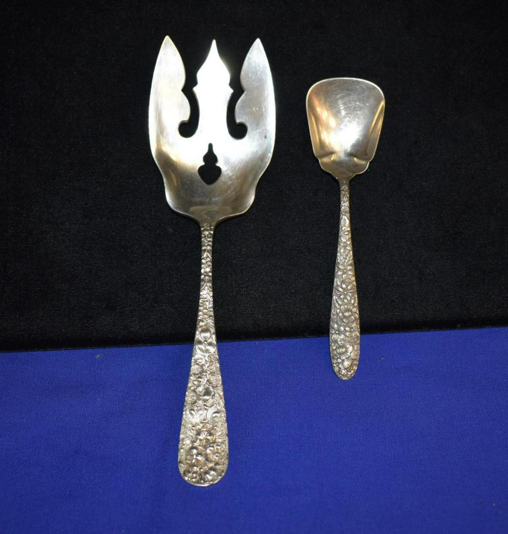 Stieff Rose Sterling Vegetable Serving Fork (1 of 3)