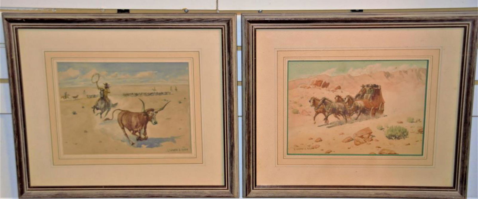 Pair Of Watercolors On Paper By Leonard H. Reedy (1 of 4)