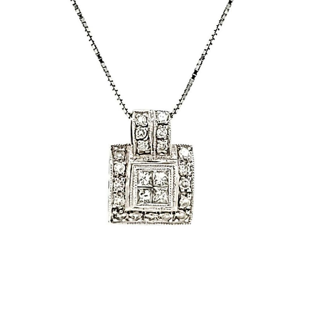 14kt white gold diamond pendant (1 of 5)