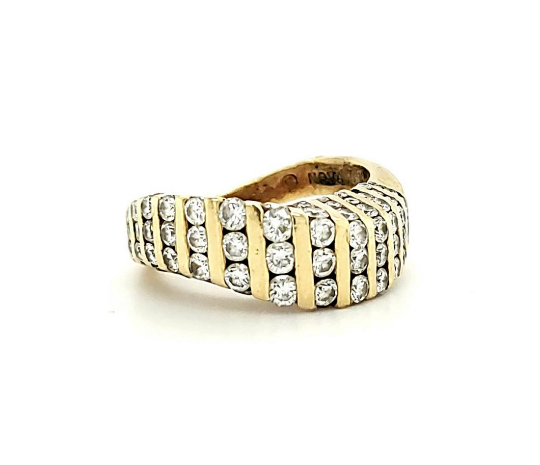 18kt yellow gold diamond fashion ring (1 of 6)