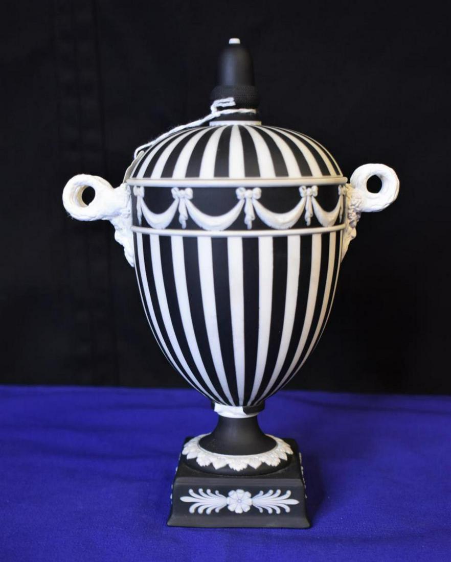 Vintage Wedgwood Black and White Jasperware Urn (1 of 5)
