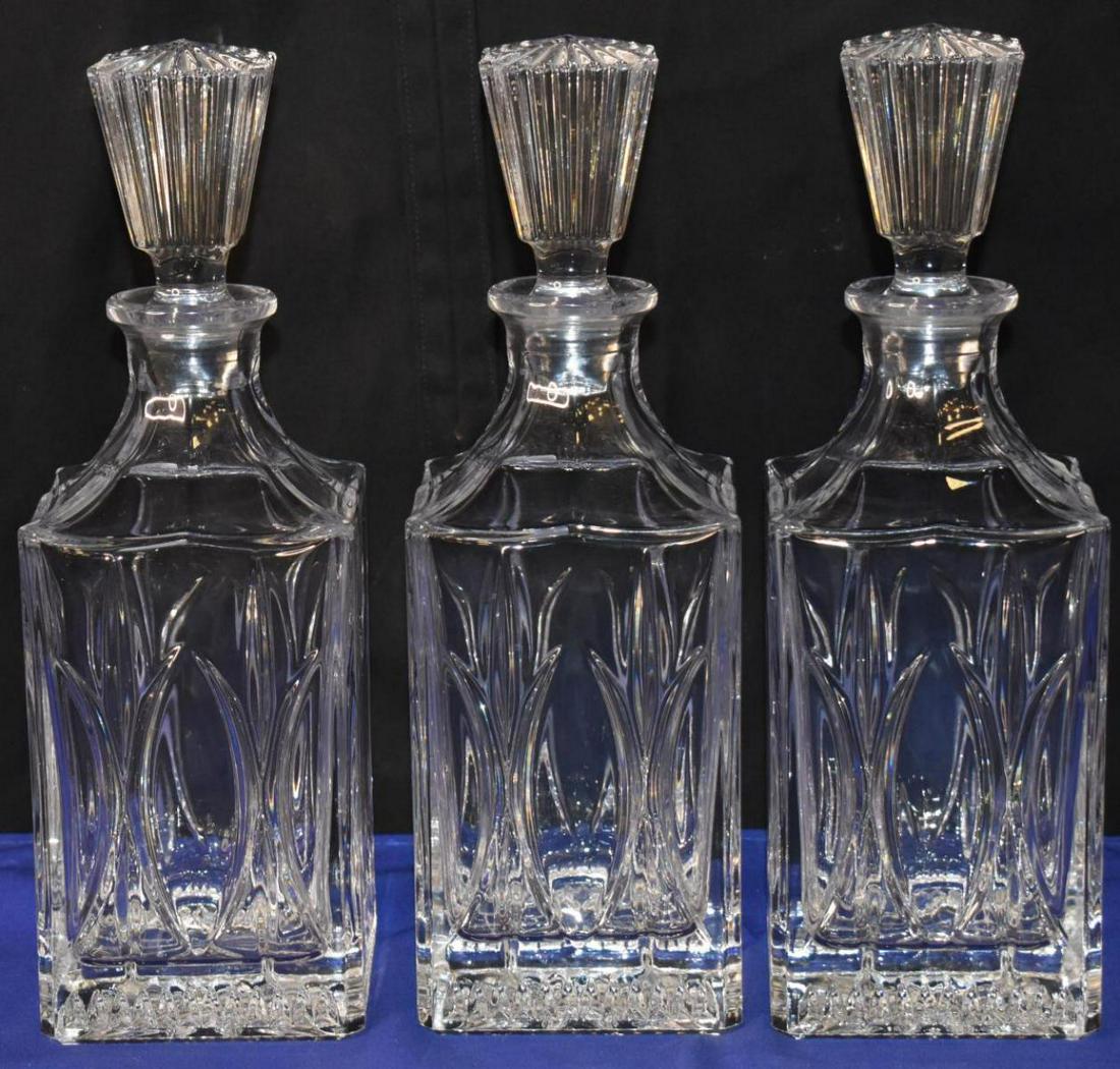 Trio Of Brilliant Clear Cut Decanters (1 of 3)