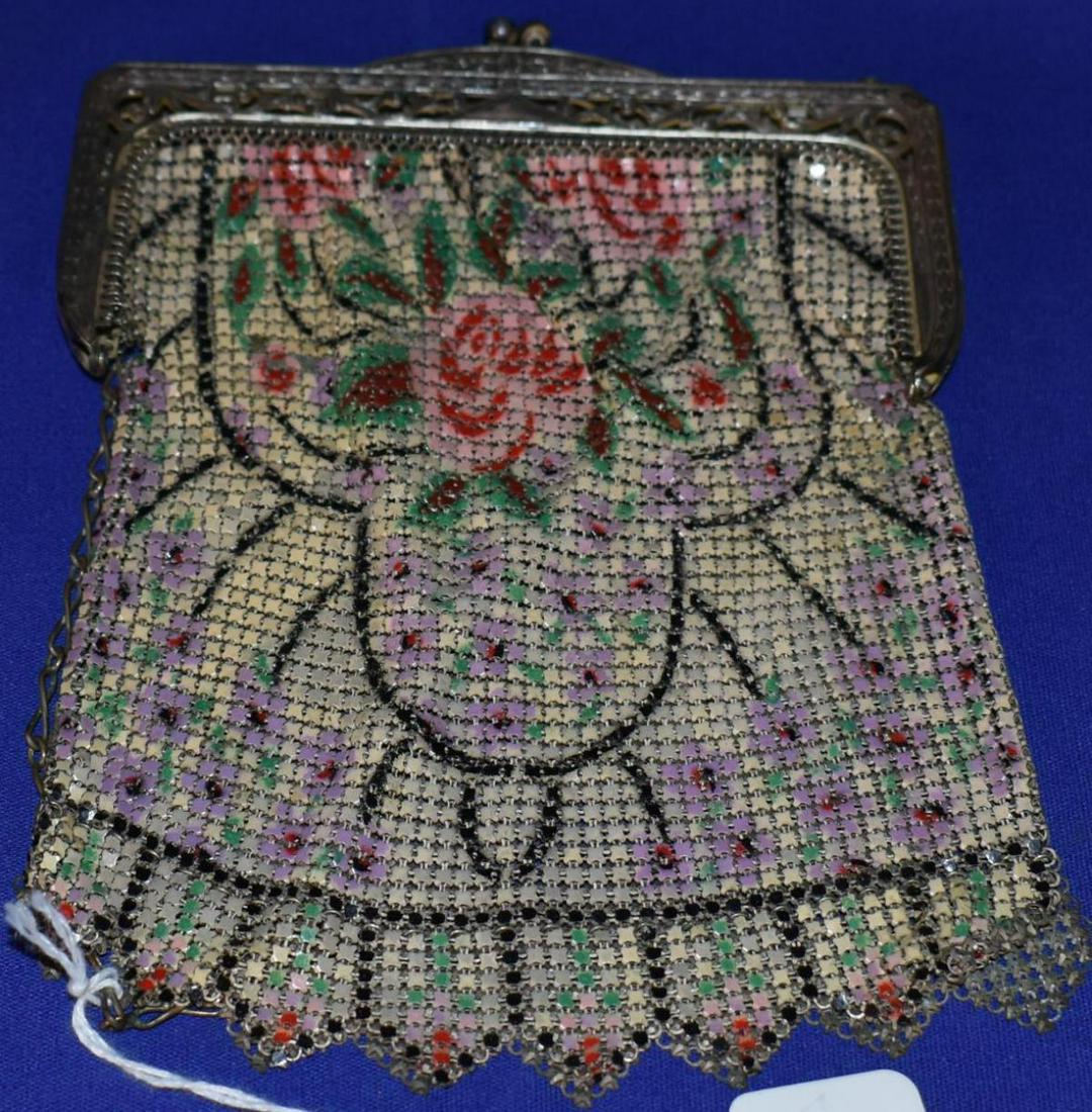 Vintage Whiting & Davis Art Deco Enamel Mesh Purse (1 of 3)