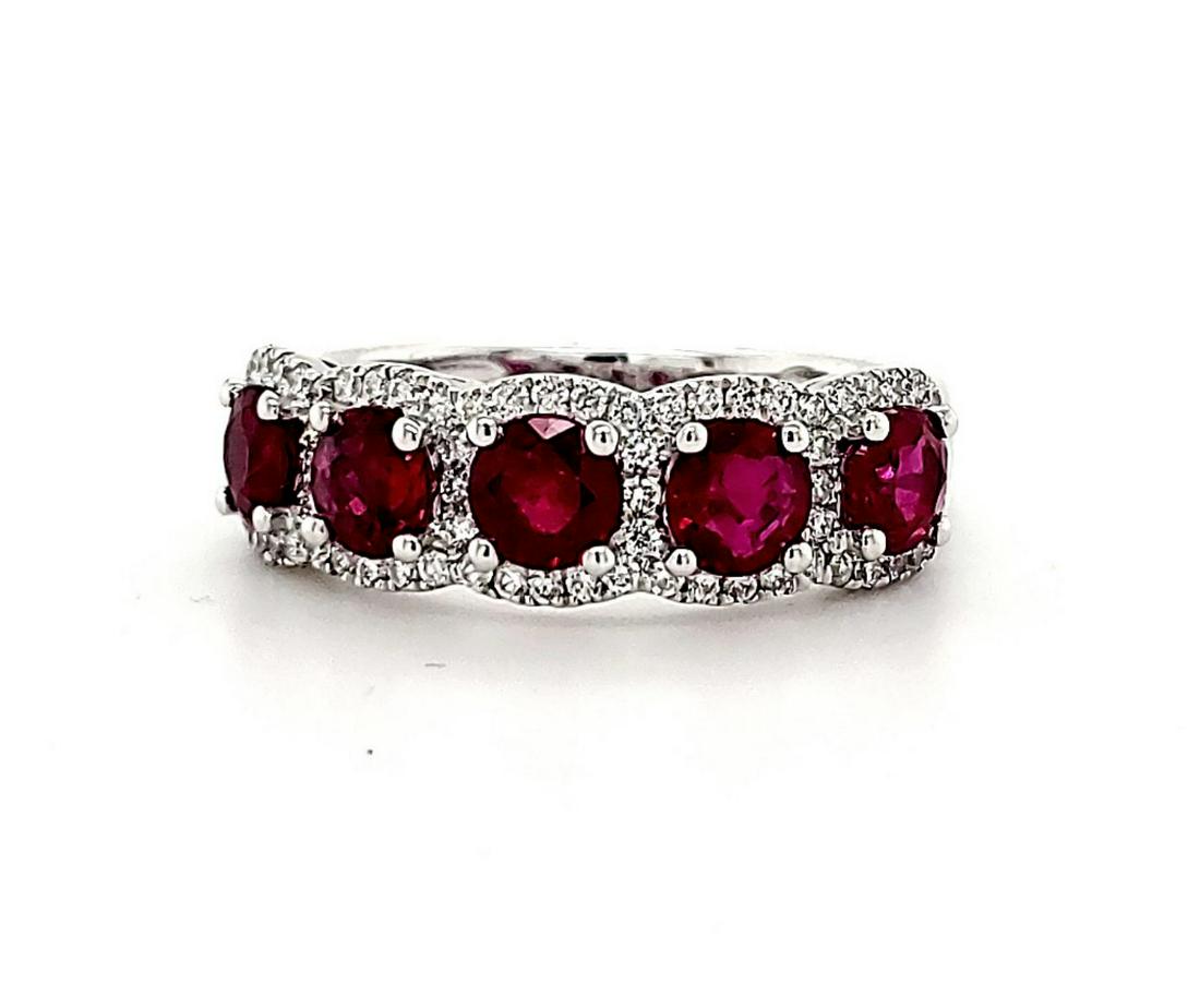14kt white gold ruby and diamond ring (1 of 6)