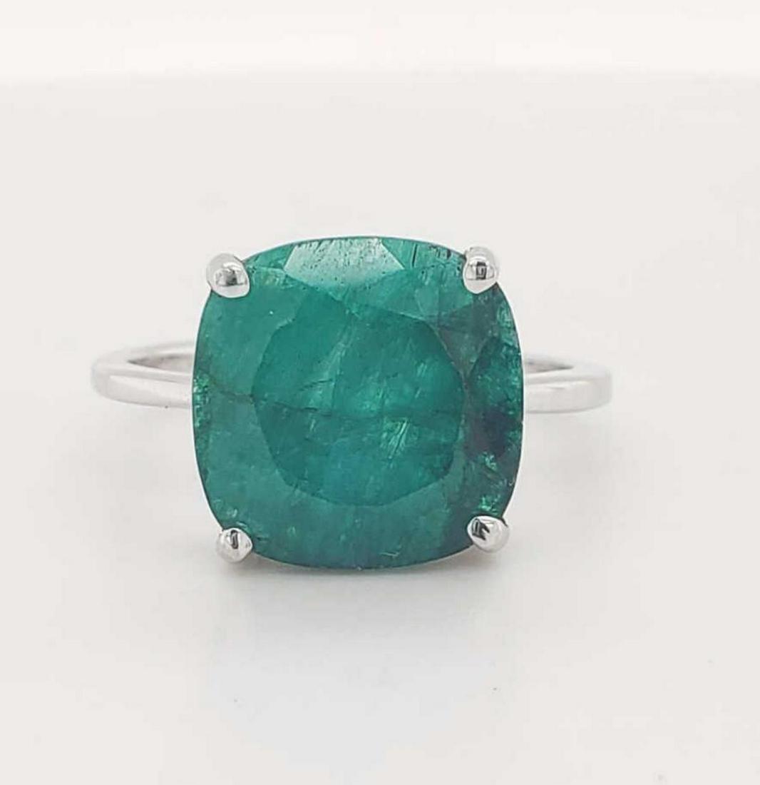 14kt white gold opaque emerald ring (1 of 6)