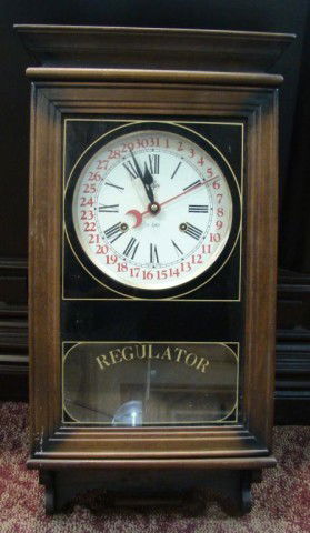 Elgin 31 day Regulator Clock: Elgin 31 day Regulator Clock, 27" x 12.5"