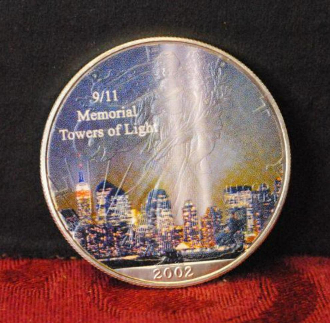 2002 Silver American Eagle. 1oz Pure Silver: 2002 Silver American Eagle. 1oz Pure Silver. "Towers of Light". "One Nation Under God"