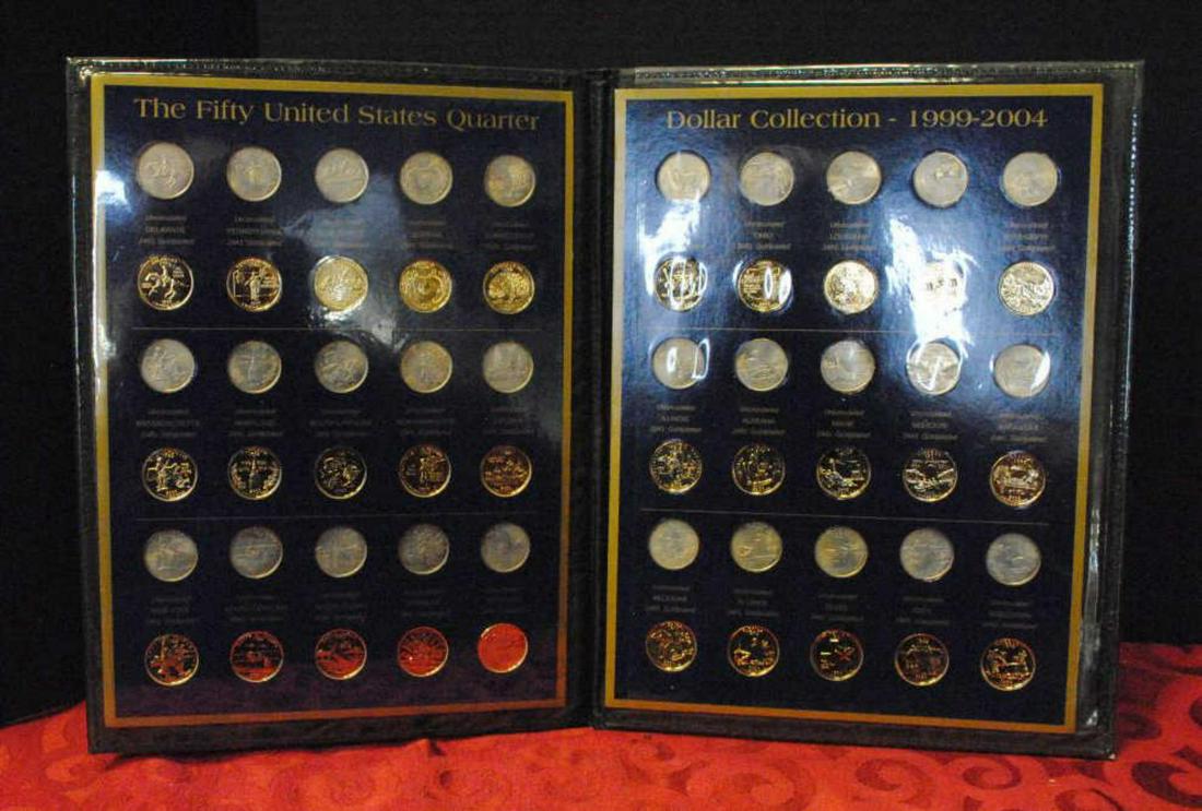 50 State Quarter Collection (1999-2004): 50 State Quarter Collection (1999-2004). Contains 1 uncirculated & 1 Gold-Plated quarter representing the first 30 states