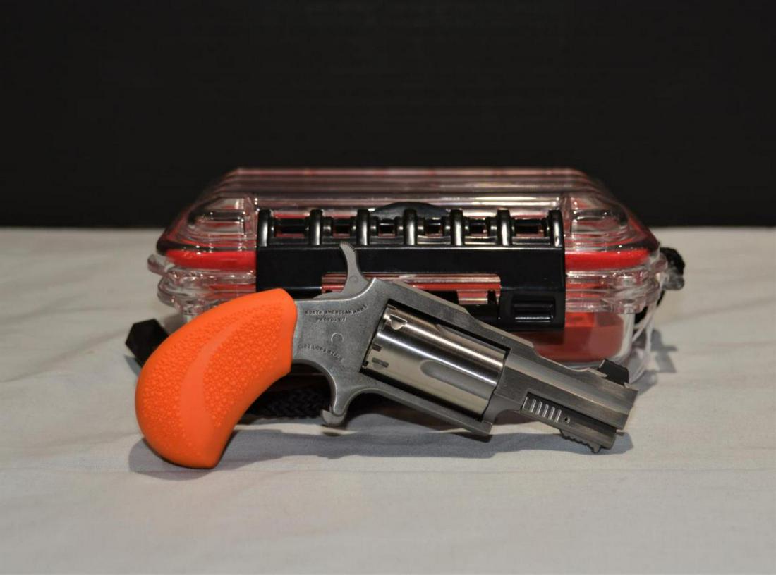 North American Arms Revolver 22 cal: North American Arms Revolver 22 cal NOTE FIREARMS CAN NOT BE SHIPPED OUTSIDE THE U.S.A. All firearm purchases require a current ATF form 4473 completed by customer & background check completed by Shar
