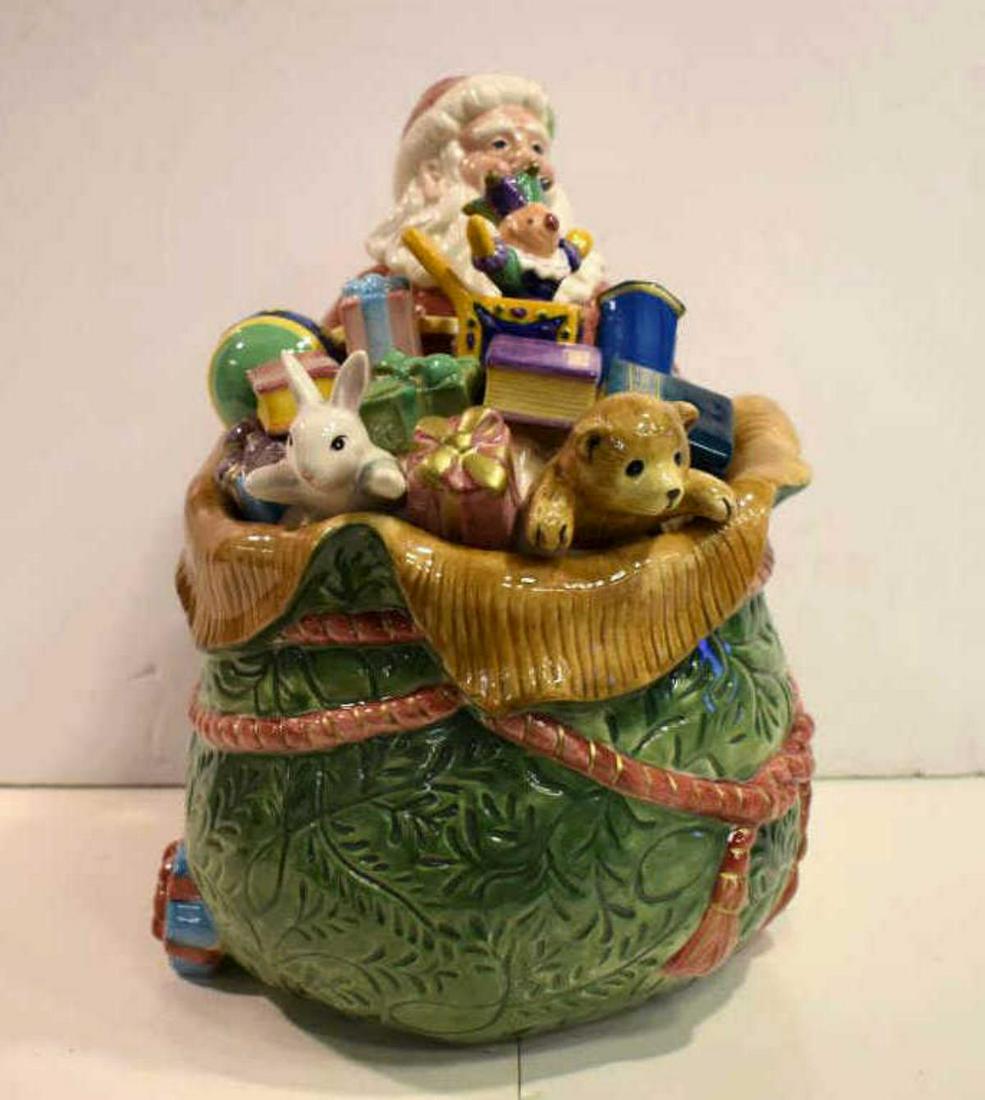 Fitz & Floyd Cookie Jar. "Old Fashioned Christmas": Fitz & Floyd Cookie Jar. "Old Fashioned Christmas" cookie jar. Standing 14 1/2" tall.