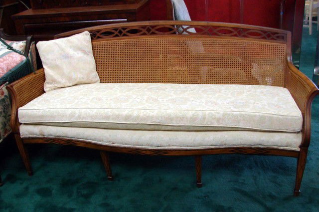 Vintage Cane Back Sofa 2 Chairs Table Nov 27 2018 Gulfcoast Coin Jewelry In Fl Vintage Cane Back Sofa 2 Chairs, Cane Back Sofa