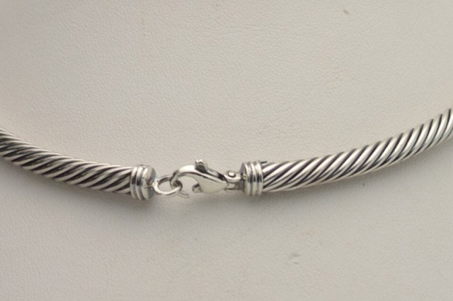 Sterling cable necklace by David Yurman - 4