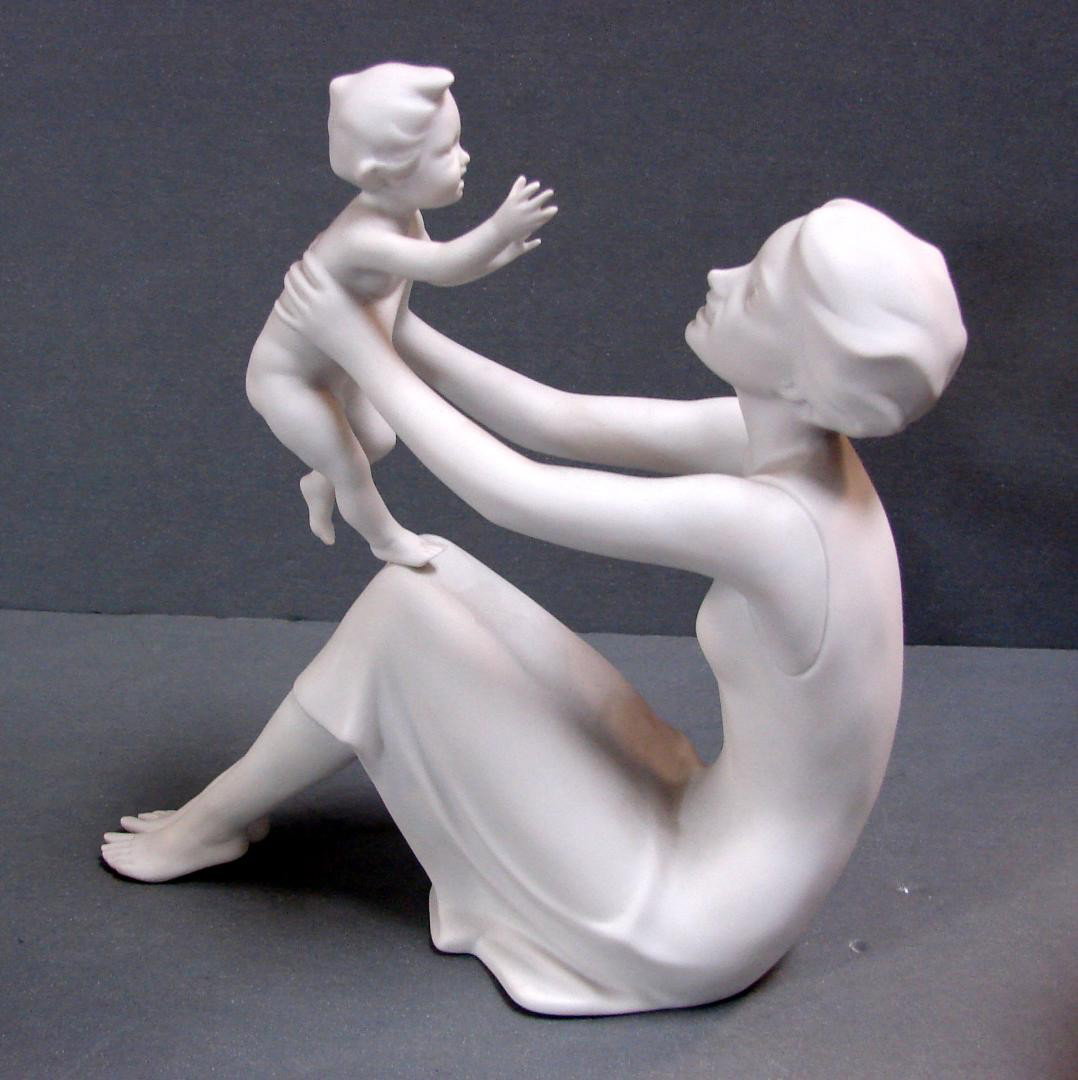 Kaiser Porcelain - Mother & Child: Kaiser Porcelain - Mother & Child, approx. 8" tall, no chips or cracks.