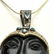 295: Sajen sterling obsidian goddess pendant - 2