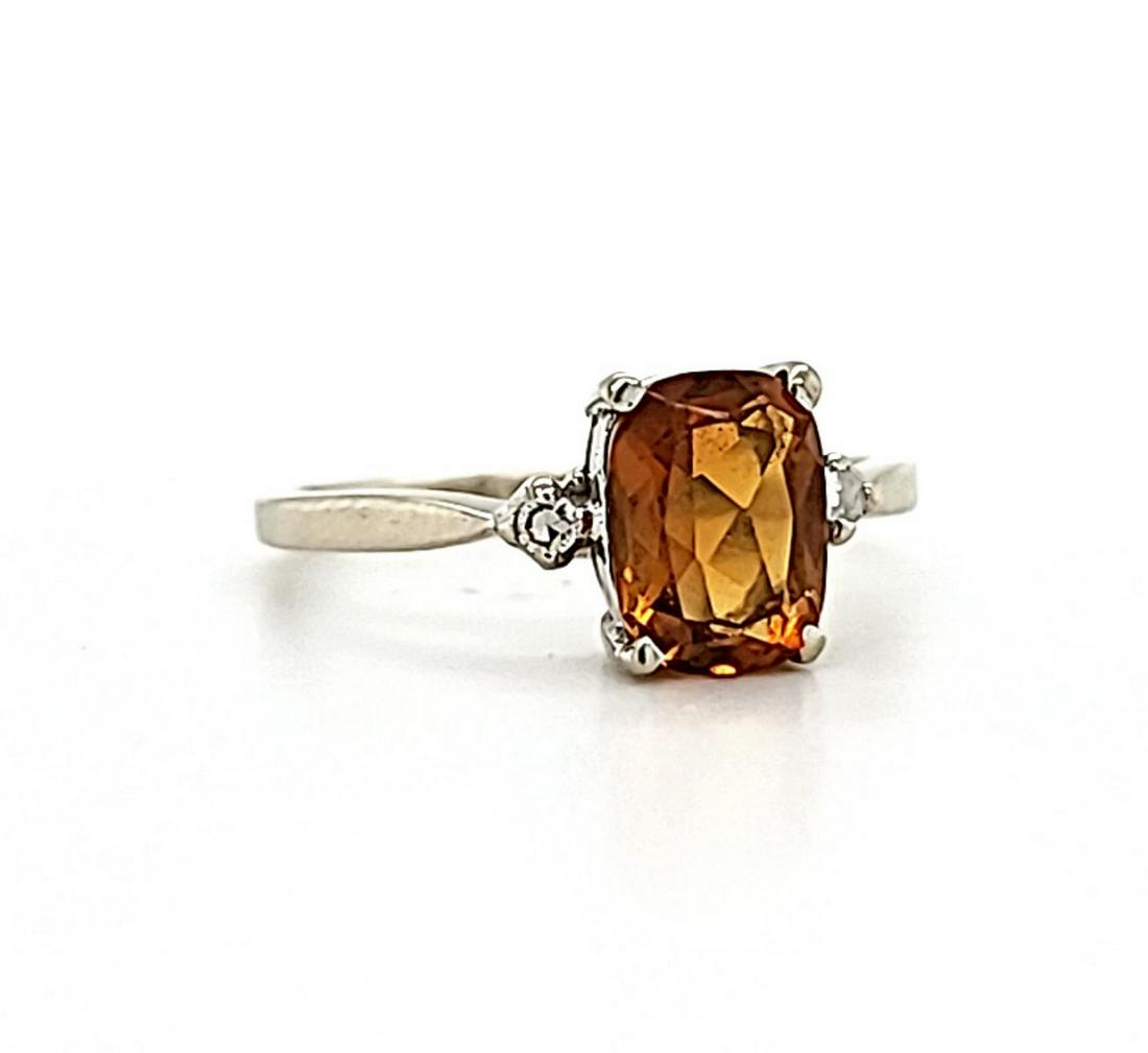 14kt white gold citrine and diamond ring (1 of 6)