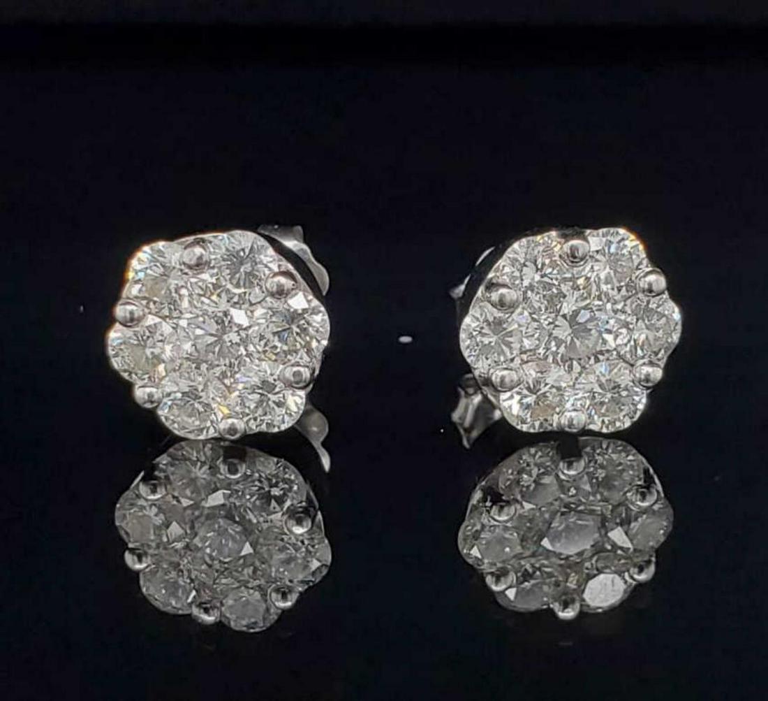 14kt white gold diamond earrings by Effy (1 of 5)