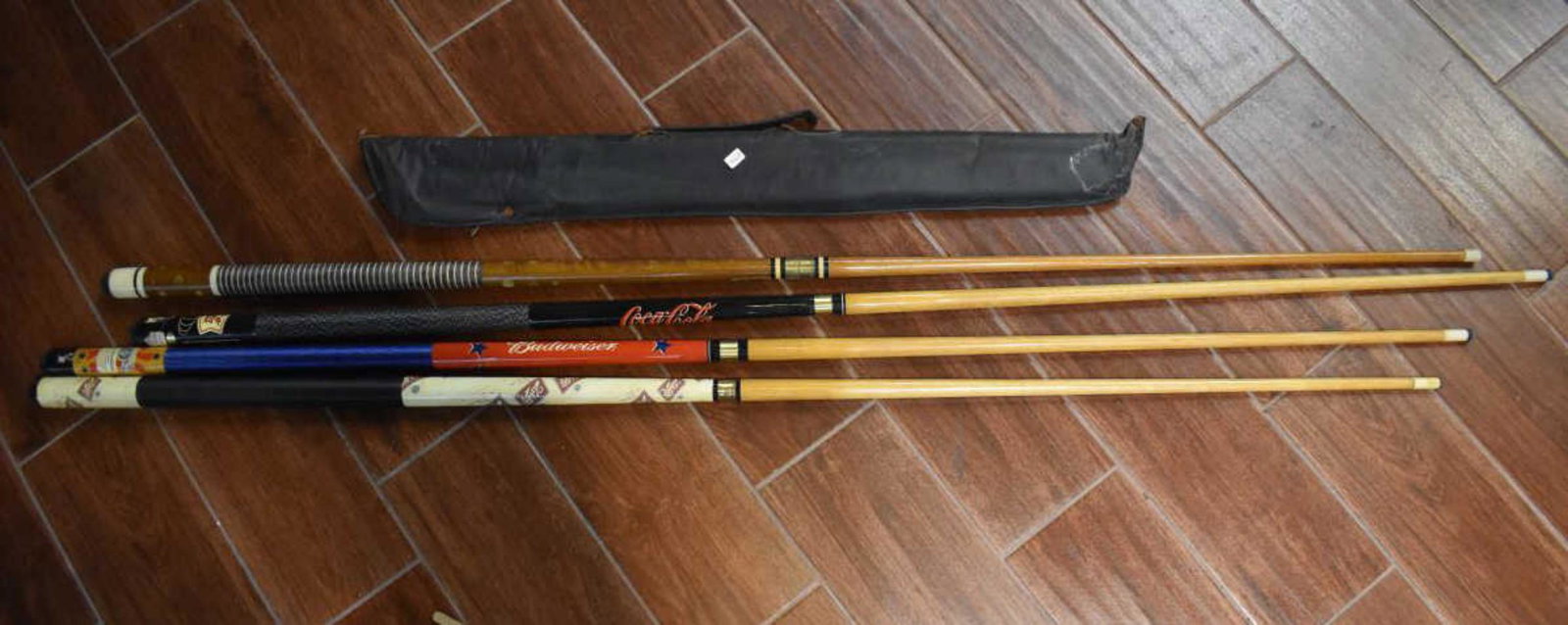 Group Of Antique Pool Sticks (1 of 3)