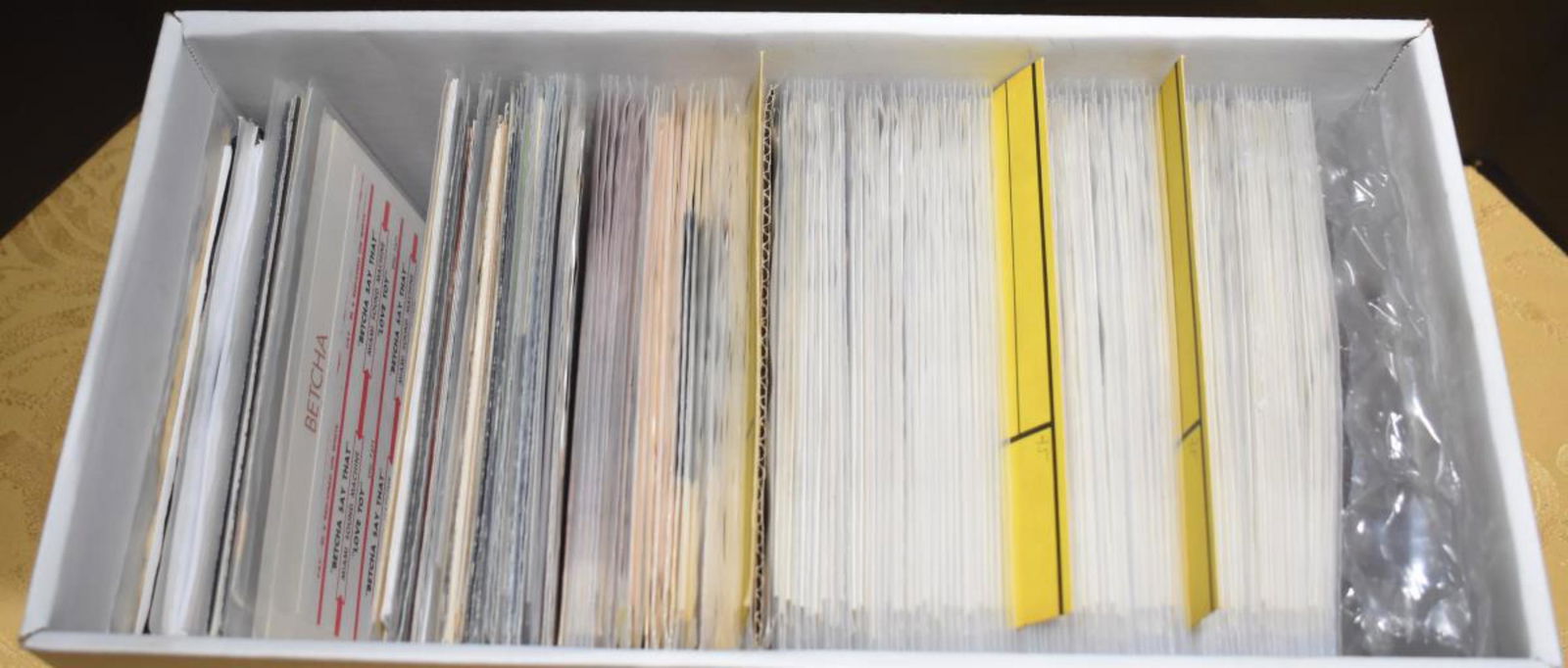 Lot of 45 Record Albums, Abba, Beatles, Madonna: Lot of 45 Record Albums, includes Abba, Beatles, Madonna, Paul McCartney Cyndi Lauper, and more. Also includes Empty jackets, and there are duplicates.