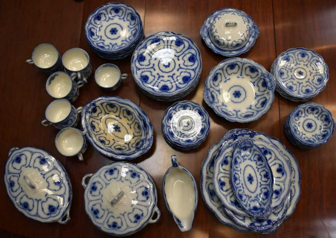 Set of Antique Beaufort Flow Blue China (1 of 7)